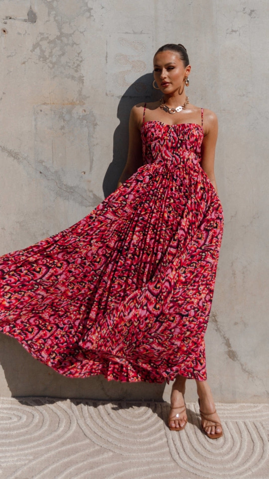 Ashanti Pleated Maxi Dress