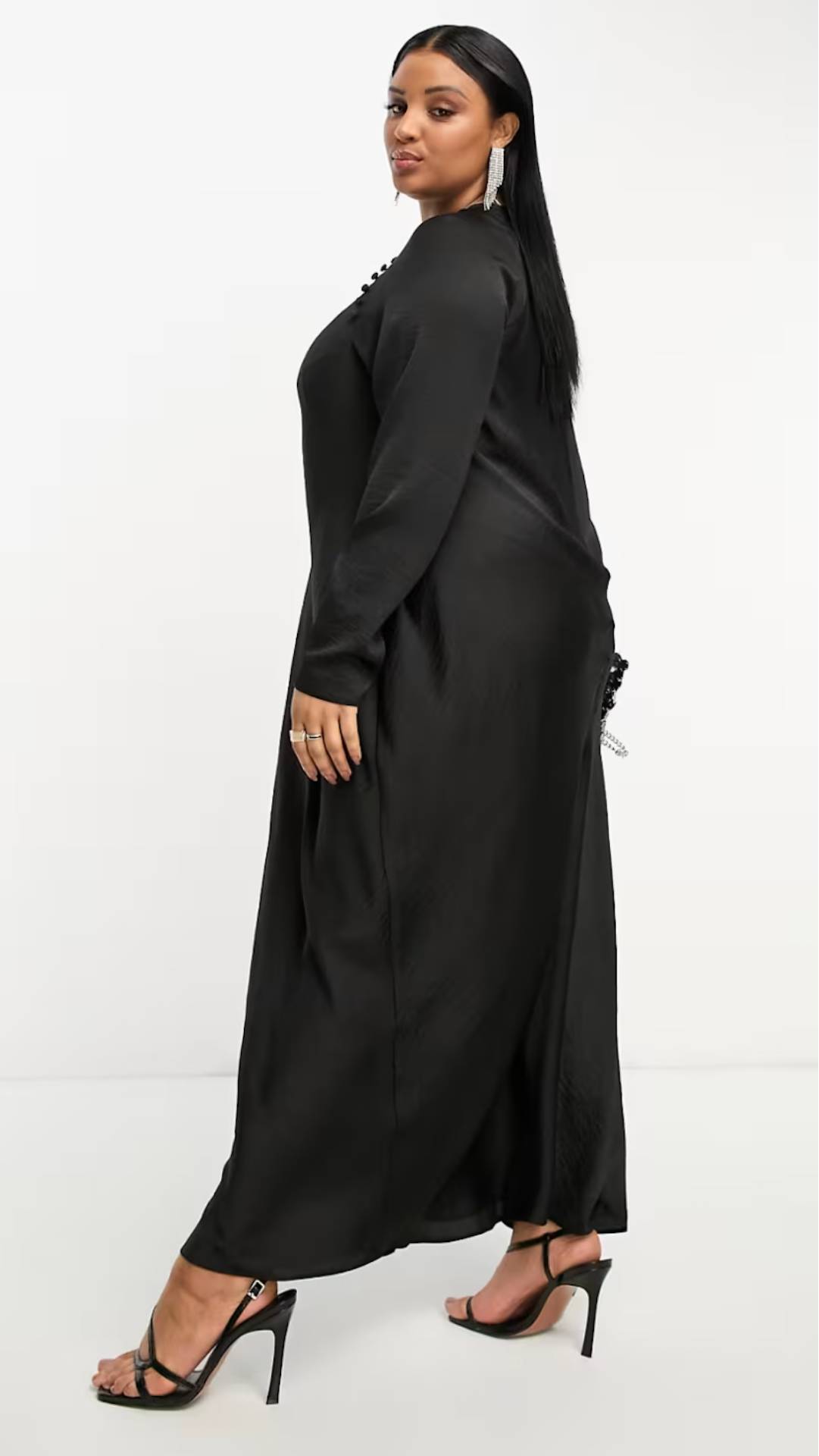 Curve Satin Biased Maxi Dress