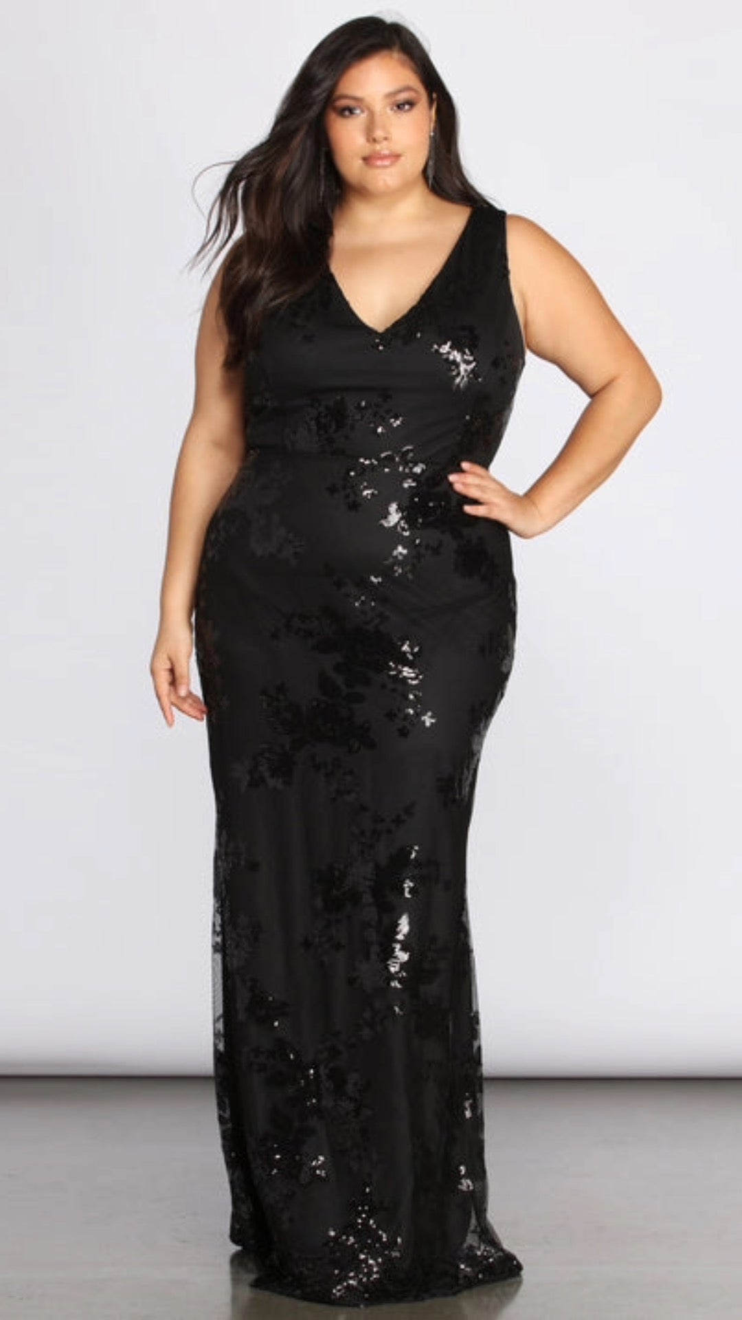 Nima Floral Sequin Dress
