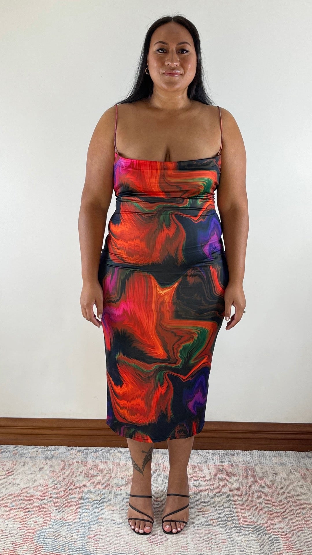 Rhaine Cowl Midi Dress