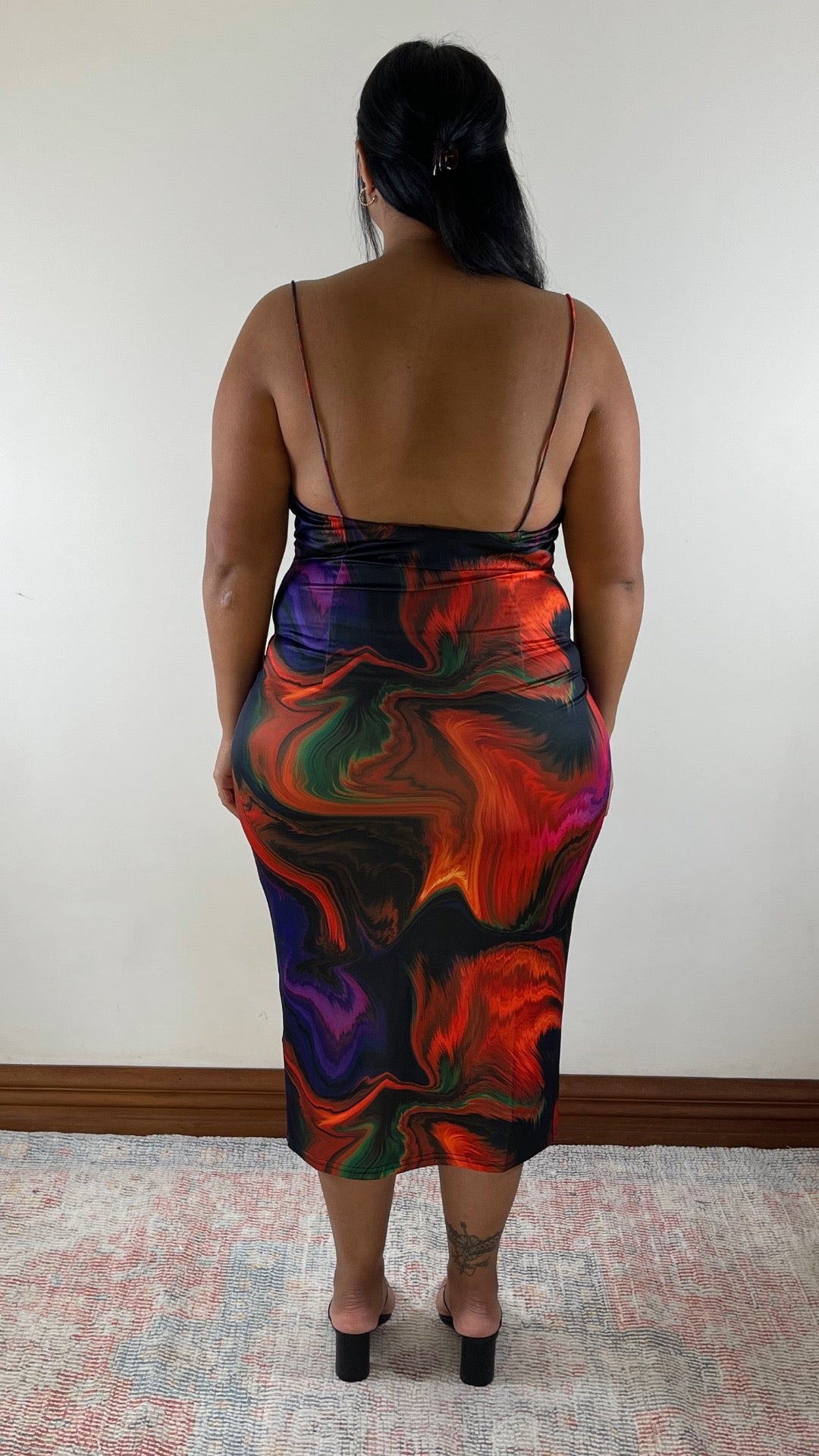 Rhaine Cowl Midi Dress