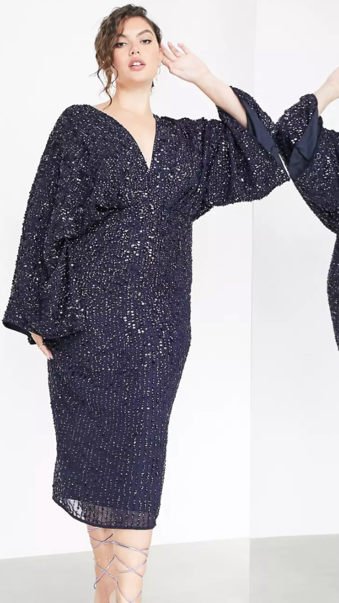 Sequin Kimono Dress