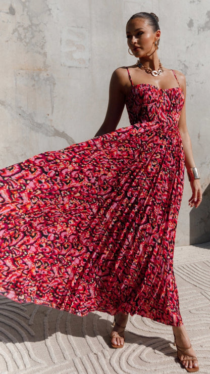Ashanti Pleated Maxi Dress