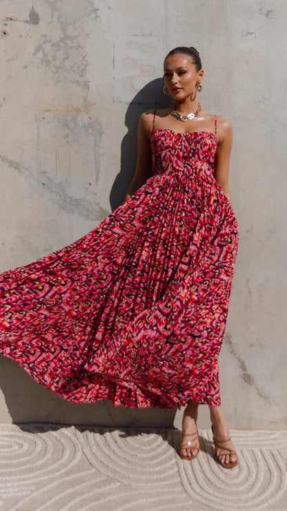 Ashanti Pleated Maxi Dress