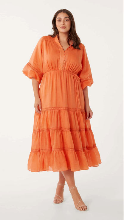 Melanie Curve Trim Insert Midi
