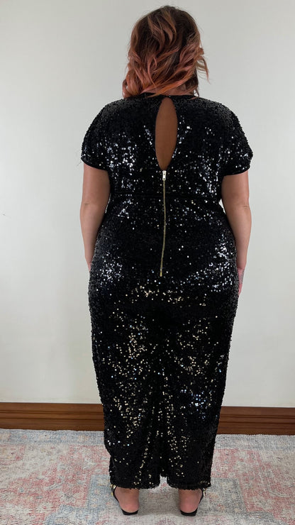 Becca Sequin Plunge Jumpsuit