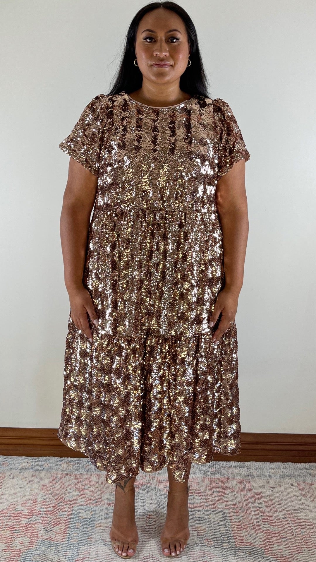 Bernadette Sequined Midi Dress