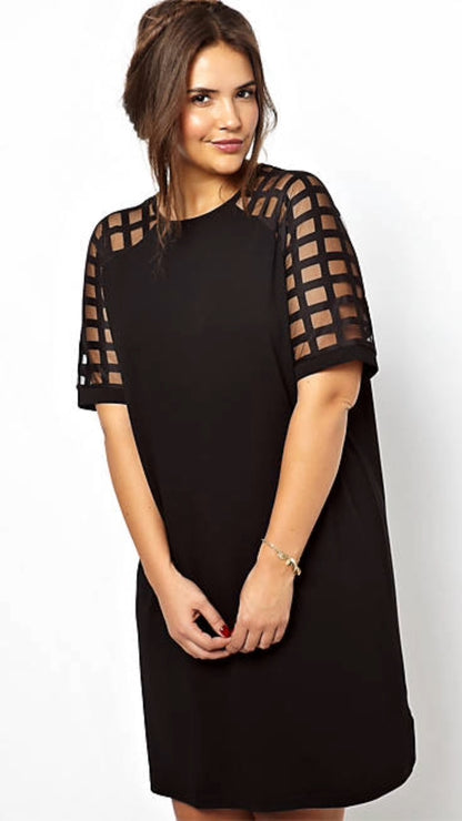 Caged Sleeve Dress