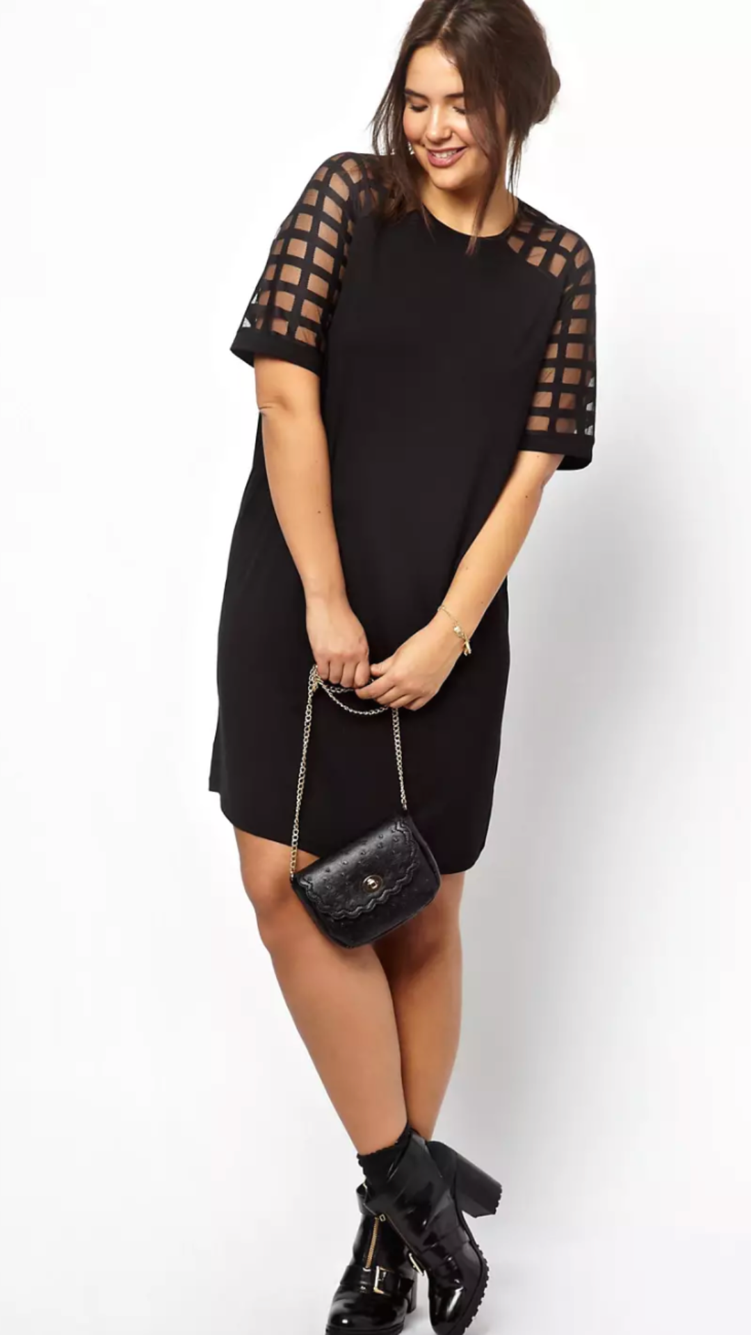 Caged Sleeve Dress