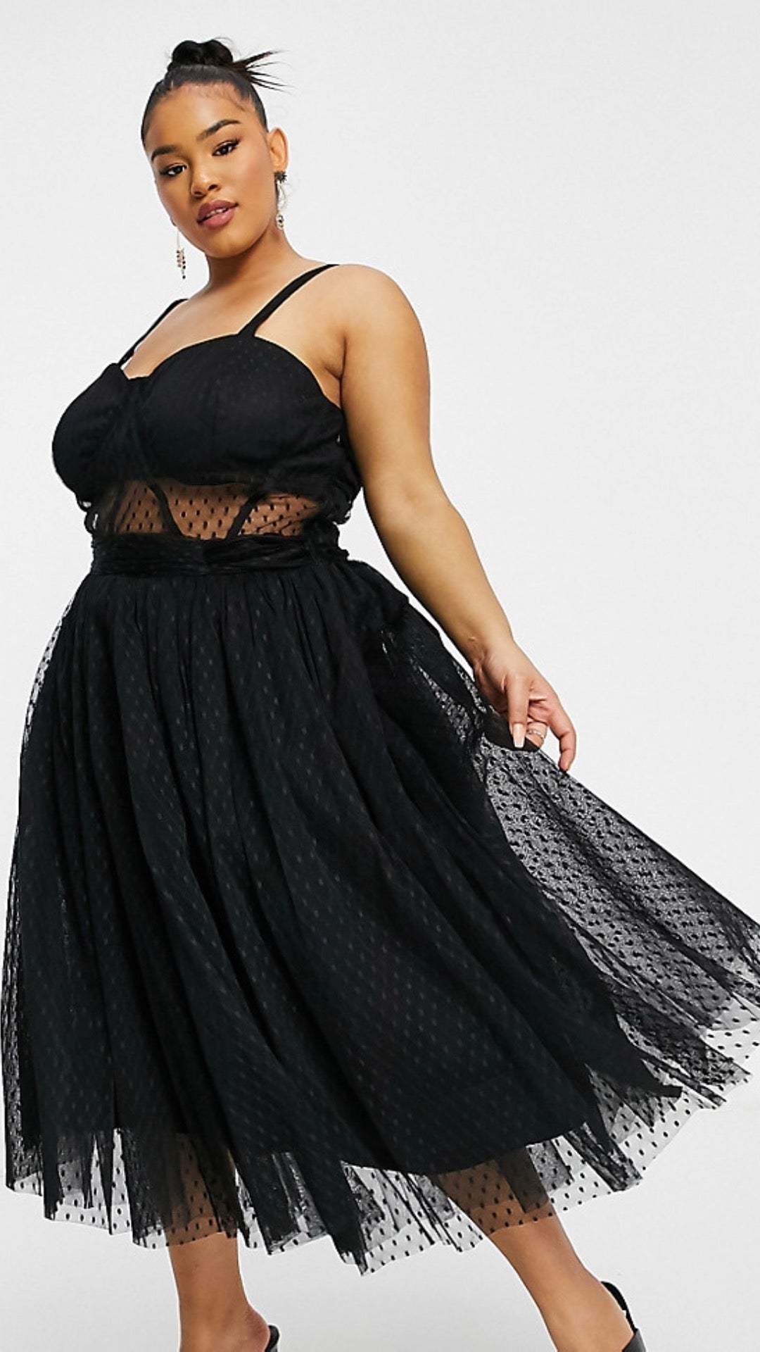 Corset Waist Midi Dress