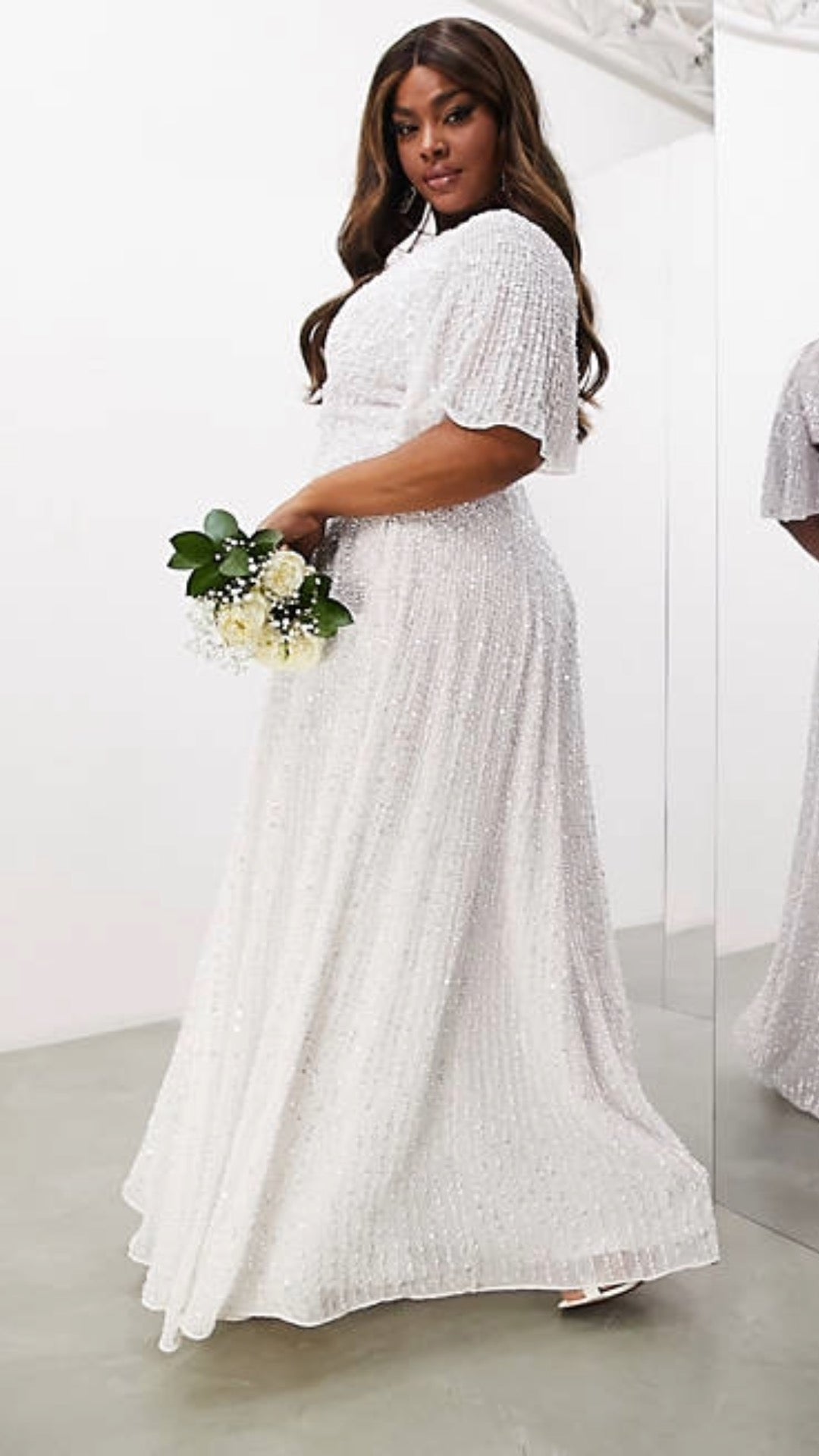 Flutter Sleeve Maxi Dress