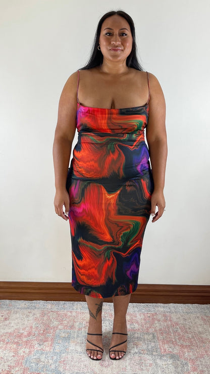 Rhaine Cowl Midi Dress