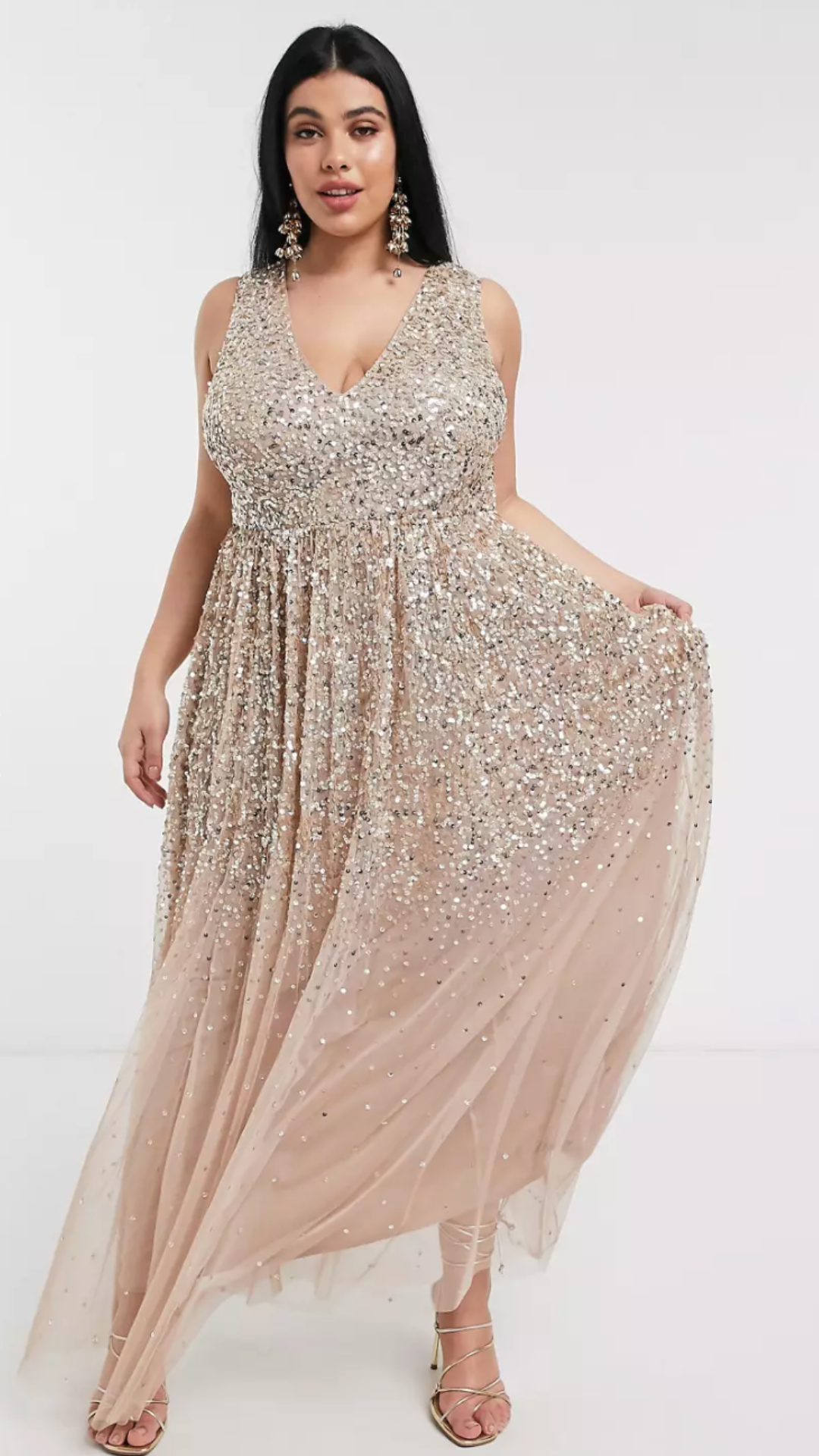 Delicate Scattered Sequin Dress
