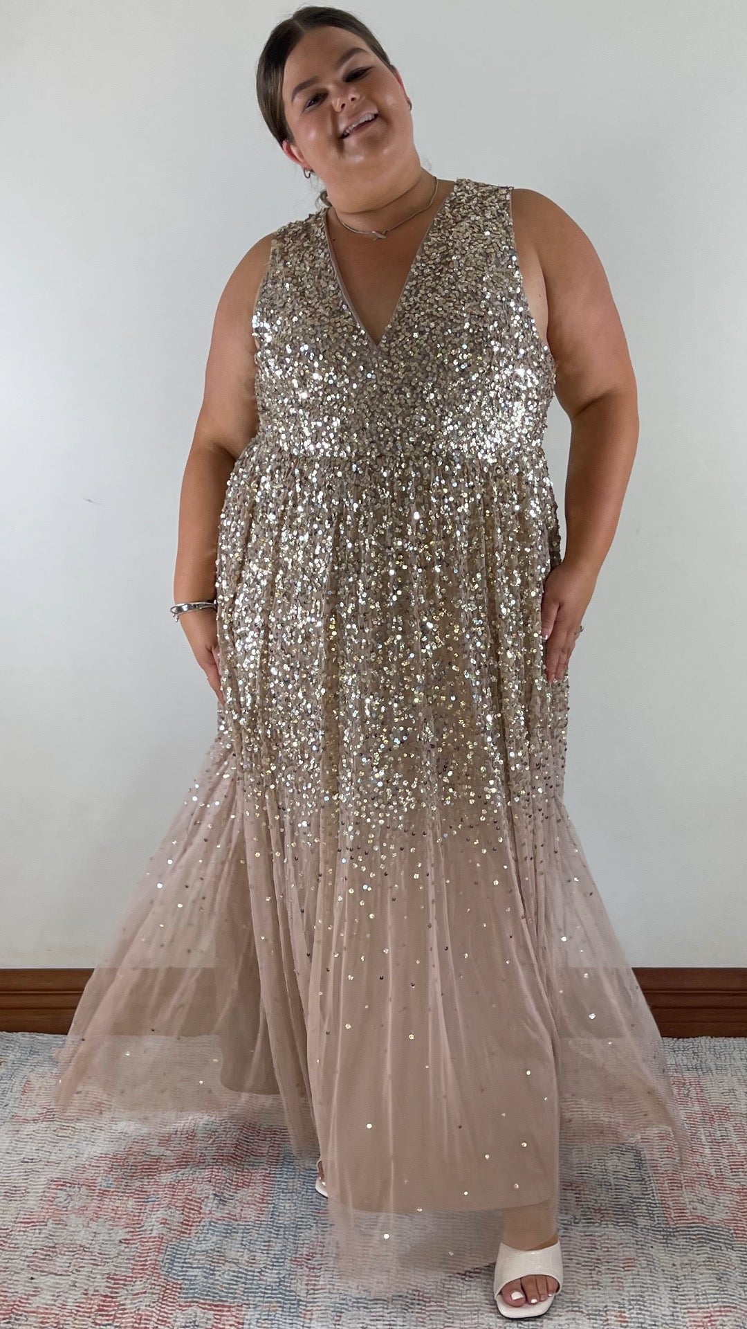 Delicate Scattered Sequin Dress